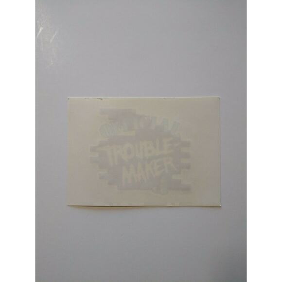 Official Trouble Maker Screamin Gleamin Glitter Iron-On Decal Donruss Vintage - Picture 3 of 4